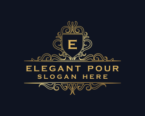 Luxury Elegant Shield logo design