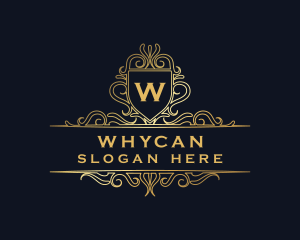 Metallic - Luxury Elegant Shield logo design