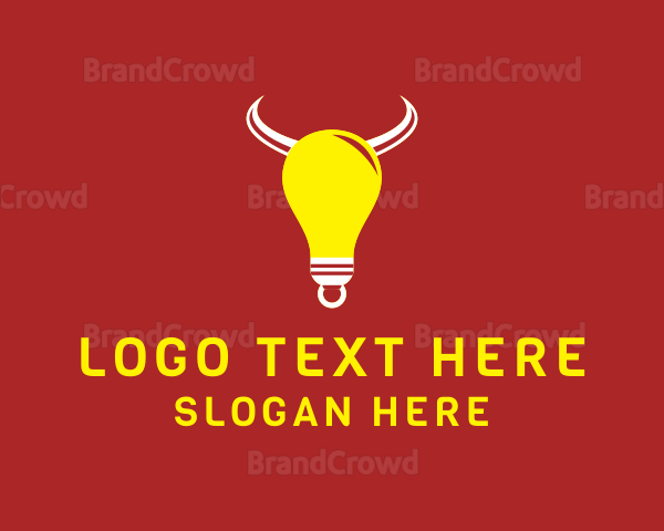 Bull Light Bulb Logo