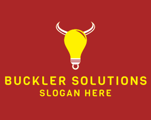 Bull Light Bulb logo design