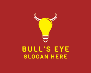 Bull Light Bulb logo design