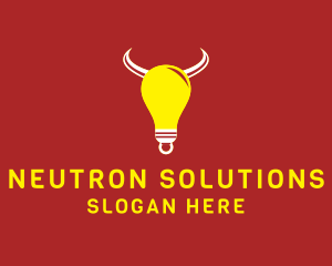 Bull Light Bulb logo design