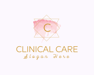 Geometric Watercolor Dermatology logo design