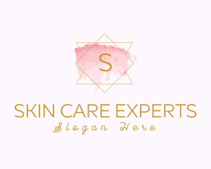 Geometric Watercolor Dermatology logo design