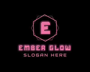 Glowing Neon Geometric  logo design