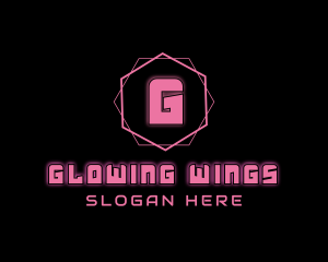 Glowing Neon Geometric  logo design