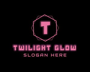 Glowing Neon Geometric  logo design