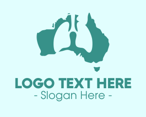 Pulmonology - Australia Medical Lung Organ Health logo design
