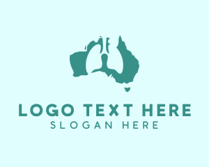 Map - Australia Medical Lung logo design