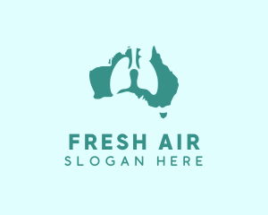 Breath - Australia Medical Lung logo design