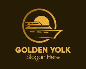 Golden Sunrise Cruise logo design