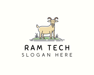 Goat Ram Sheep logo design
