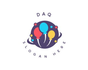 Birthday Party Balloon Logo