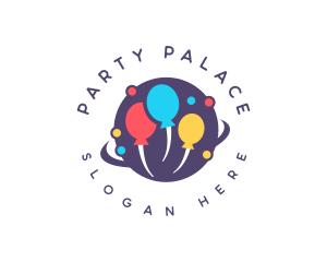 Birthday Party Balloon logo design