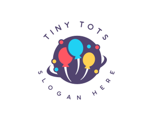 Toddler - Birthday Party Balloon logo design