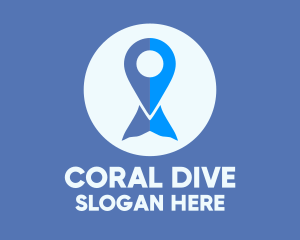 Snorkeling - Fish Location Pin logo design