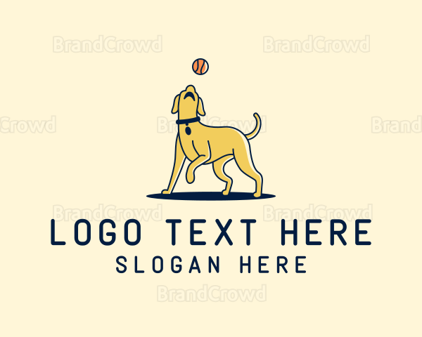 Pet Dog Training Ball Logo