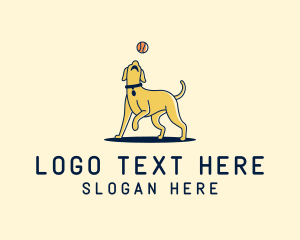 Retriever - Pet Dog Training Ball logo design