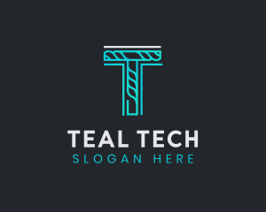 Generic Rope Tech Letter T  logo design