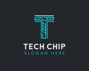 Generic Rope Tech Letter T  logo design