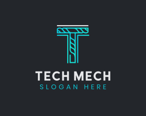 Generic Rope Tech Letter T  logo design