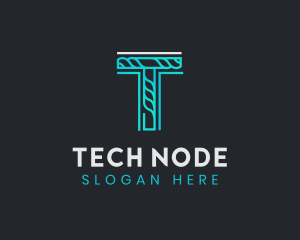 Generic Rope Tech Letter T  logo design