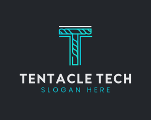 Generic Rope Tech Letter T  logo design