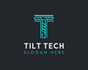 Generic Rope Tech Letter T  logo design