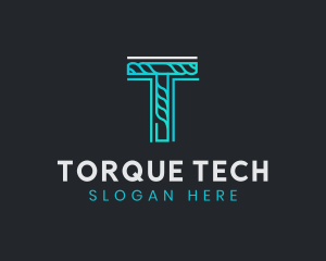 Generic Rope Tech Letter T  logo design