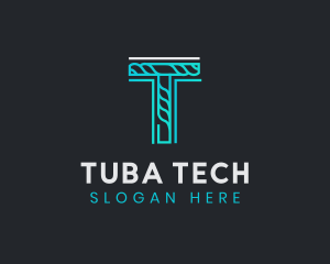 Generic Rope Tech Letter T  logo design