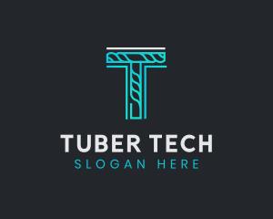 Generic Rope Tech Letter T  logo design