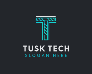 Generic Rope Tech Letter T  logo design