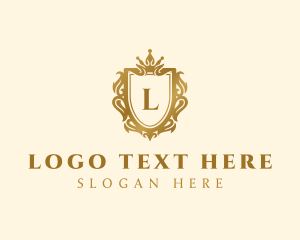 Luxury Shield Royalty Lettermark logo design