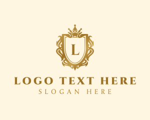 Emblem - Luxury Shield Royalty Lettermark logo design