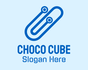 Blue Digital Clip  Logo