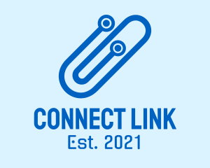 Blue Digital Clip  logo design