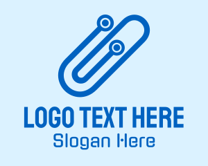 Blue Digital Clip  Logo