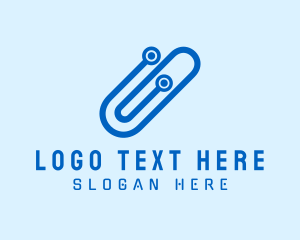 Clip - Blue Digital Clip logo design