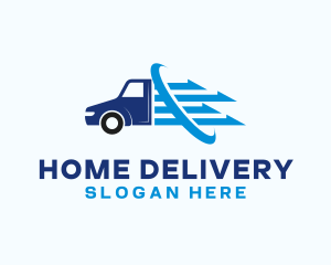 Transport Truck Vehicle logo design