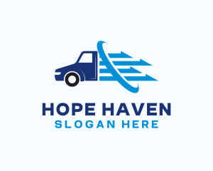 Movers - Transport Truck Vehicle logo design