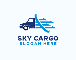 Transport Truck Vehicle logo design