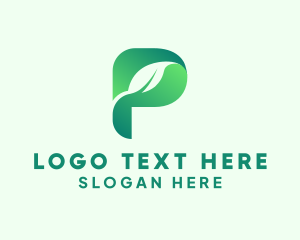 Plantation - Herbal Letter P logo design