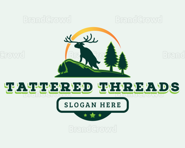 Forest Deer Antler Logo