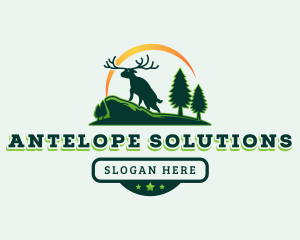 Wild Elk Deer logo design