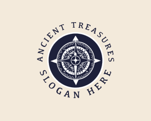 Antique Travel Compass logo design