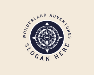 Antique Travel Compass logo design