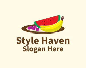 Healthy Fruit Plate Logo
