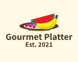 Platter - Healthy Fruit Plate logo design