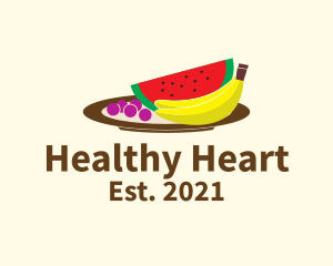 Healthy Fruit Plate logo design