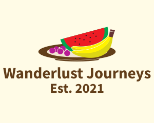 Farmers Market - Healthy Fruit Plate logo design